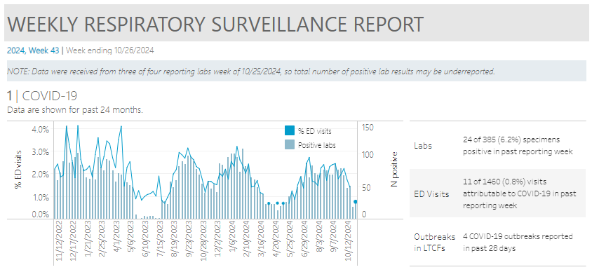 Kitsap Respiratory Illness Report: 10/20/24-10/26/24